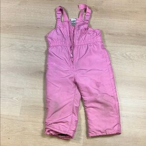 Athletic Works Pink Girl’s 5T Snowbib Overalls